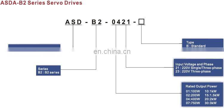 Delta 2kw servo motor and driver kit ECMA-E21320RS + ASD-B2-2023-B