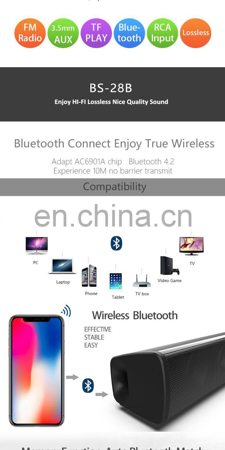 2019 mini bluetooth speaker box custom logo bluetooth Soundbar bluetooth speaker karaoke