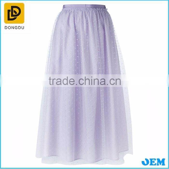 2016 New fashion Elegant lace tulle indian long skirts