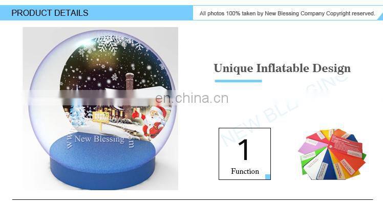 Romantic inflatable Christmas decoration Supermarket display snow globe ball