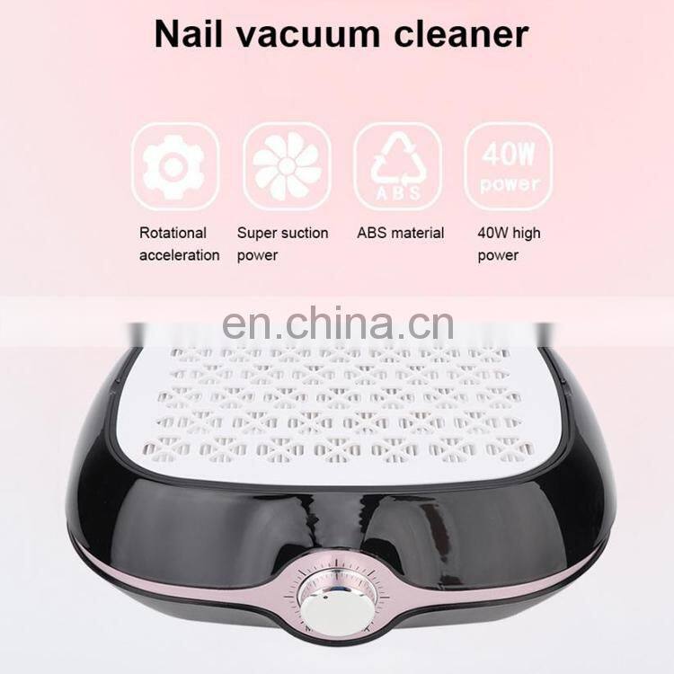 40W New Strong Power Nail Dust Collector Nails Fan Art Salon Suction Dust Collector Machine Vacuum Cleaner Fan with EU Plug