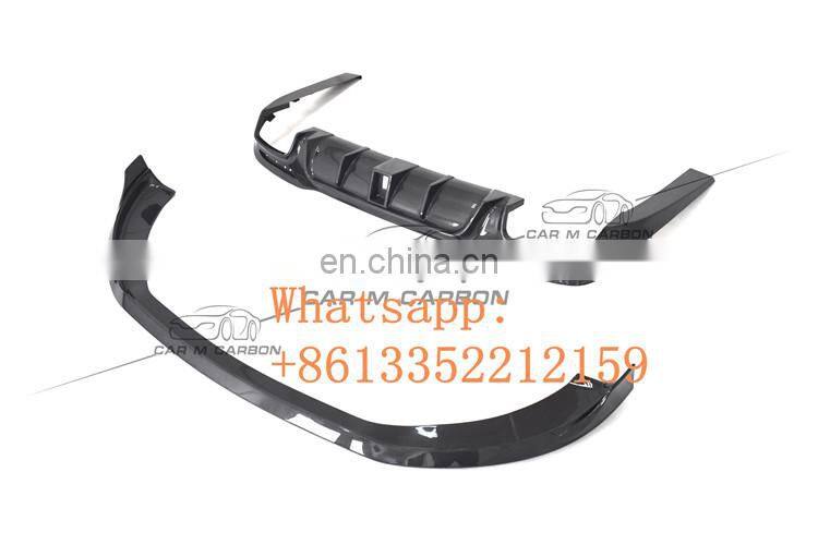 S-CLASS 2018year ~ W222 S63/S65 B style carbon fiber rear diffuser with exhaust tips and front lip fit for new S63/S65