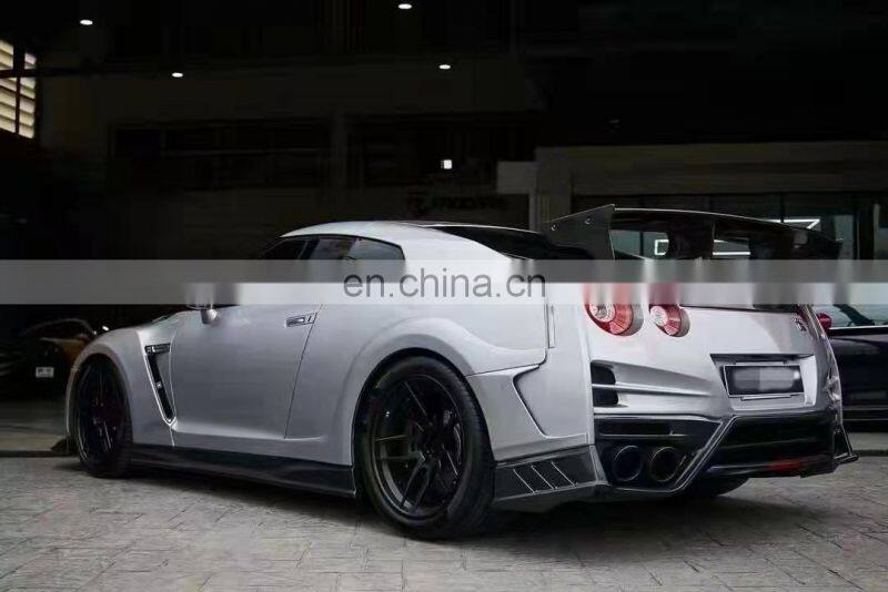 Runde Resin Half or Full Carbon Fiber For 2009-2021 Nissan GTR R35 Top Secret Style Body Kit Front Rear Bumper Lip Fender Hood