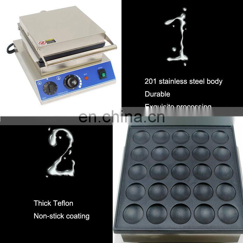 Commercial 25 Holes poffertjes grill maker small cake baking equipment mini pancake snack machine dorayaki machine