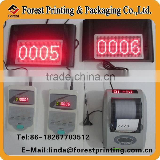 numbering series tickets clinic counter queue system with blank ticket