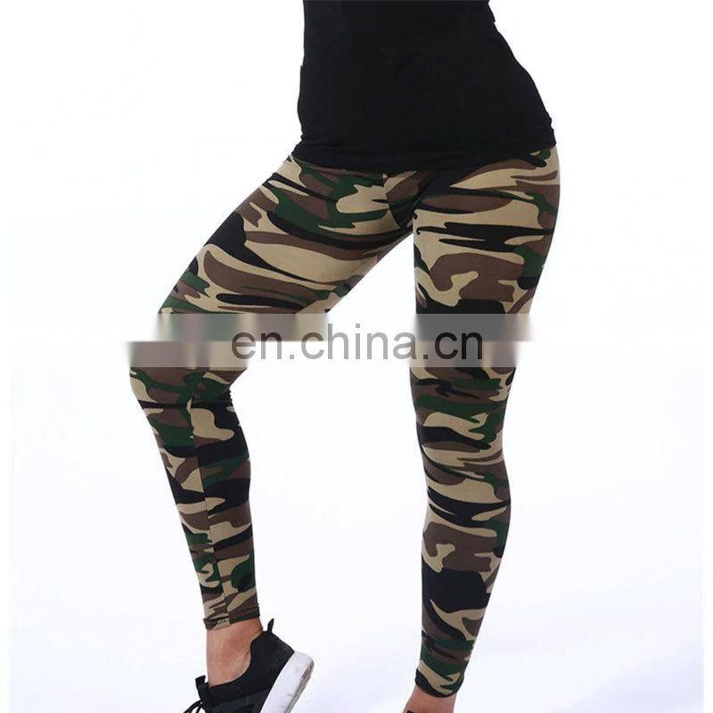 Wholesale Custom Made Women Leggings High Elastic Skinny Camouflage Legging