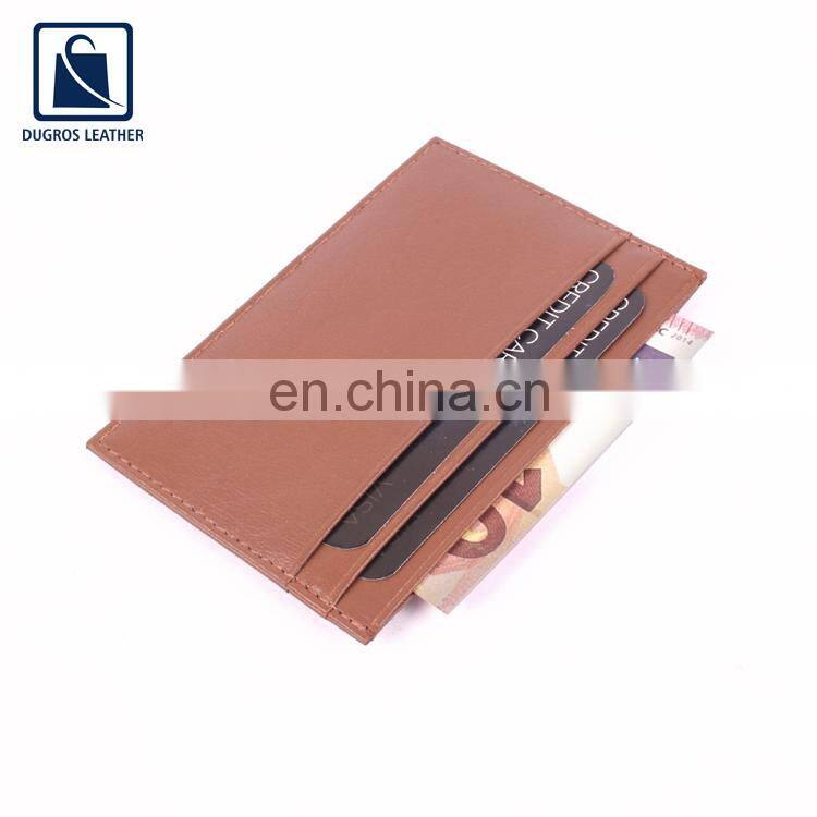 Modern Design Stylish Look Polyester Lining Material Genuine Leather Card Case Holder at Reliable Market Price