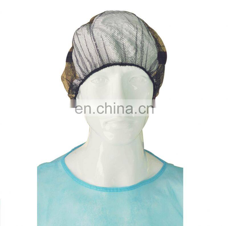 Single or Double Elastic Surgical Non Woven Bouffant Disposable Clip Cap