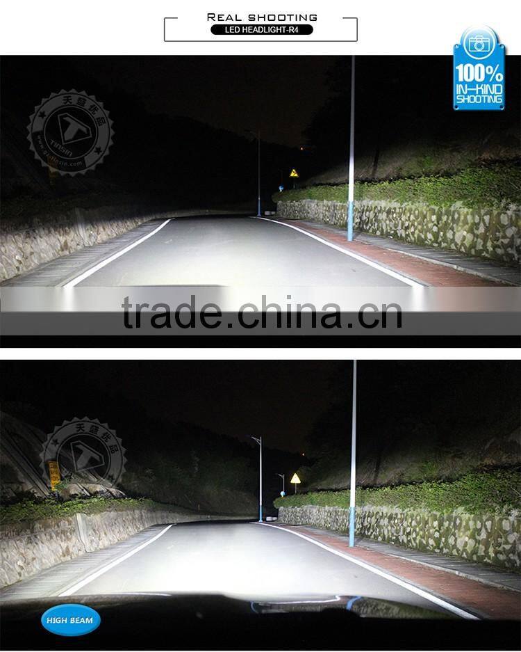 2016 New Super Bright R4 9600LM 12-24v H1 H3 H4(9003) H7 H8/9/11 H13 9004/7 9005(HB3) 40w Led Headlight Bulb for car H11auto led