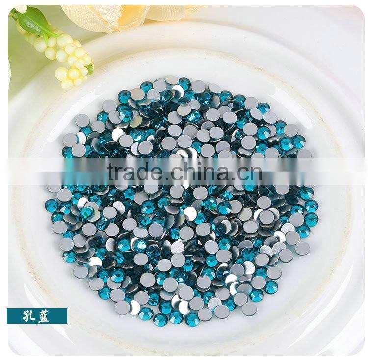 Colored Hot Fix Rhinestone For Clothing,Flatback Loose Iron On Rhinestone Light Blue Jewelry Findings Charms