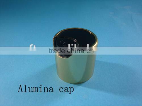 hot sale 32*13mm shiny silver alluminum cover flavor/screw cosmetic aluminum cap with logo