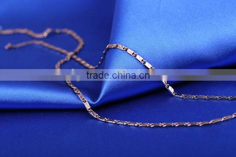 2015 gold jewellery long fashion chain & coffee gold plated link chain