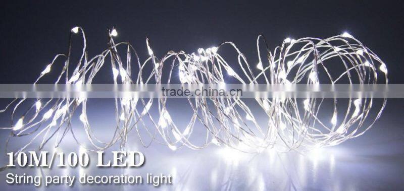 33Ft 100 LED Copper Wire string lights DC12V LED Fairy Lights for Outdoor Christmas Wedding Party Decor