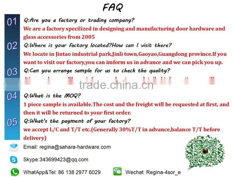 FD-9000H China high quality separate panel special design frameless folding glass door