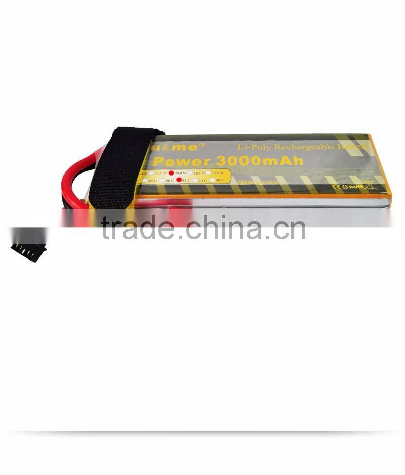 Rechargeable 3000mAh 14.8V 4S 35C Max 70c RC Lipo Battery