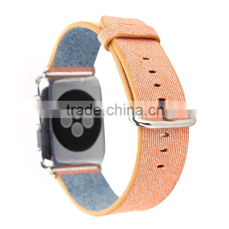 Top quality nylon leather Watchband loop For Apple Watch strap 42 38 mm bands