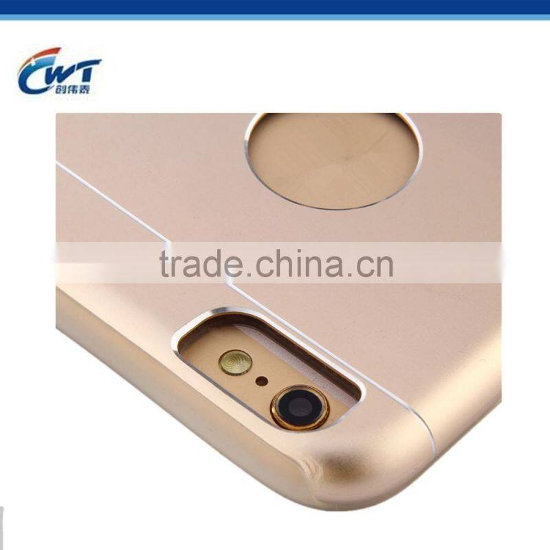 Mobile accessories aluminum TPU rubber back housing for iphone case 6s