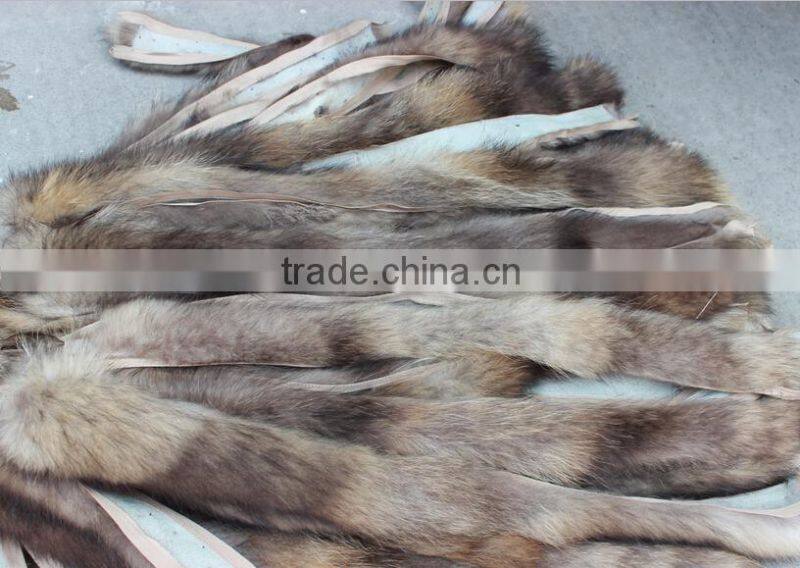 Natural Color Garment real raccoon Fur collar , Customized in length