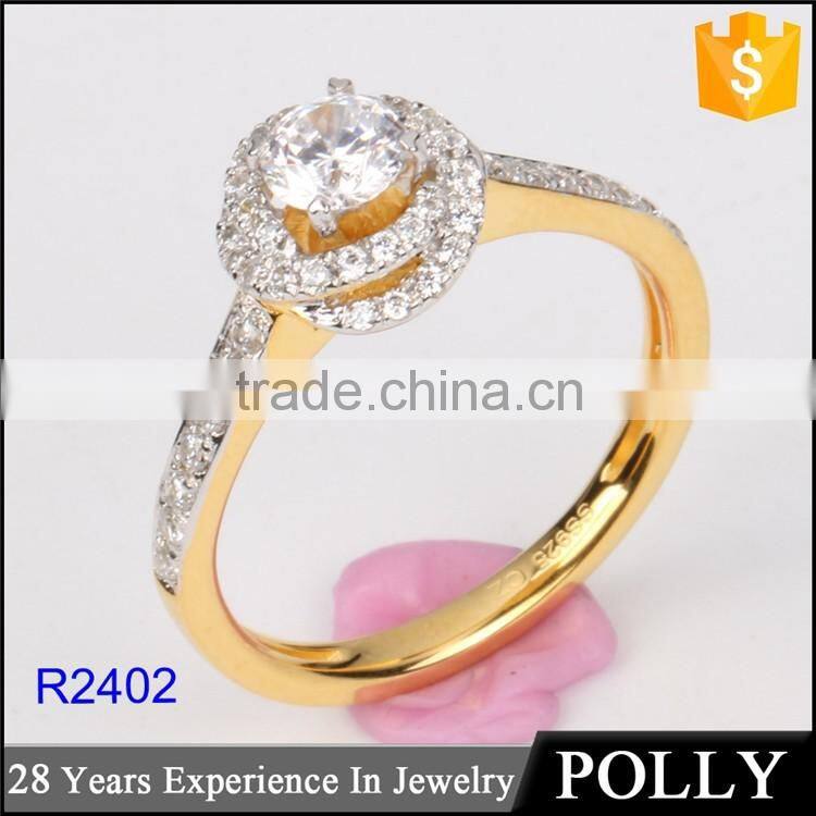925 Sterling Silver Cubic Zircon Silver Ring Design Wholesale Wedding Ring