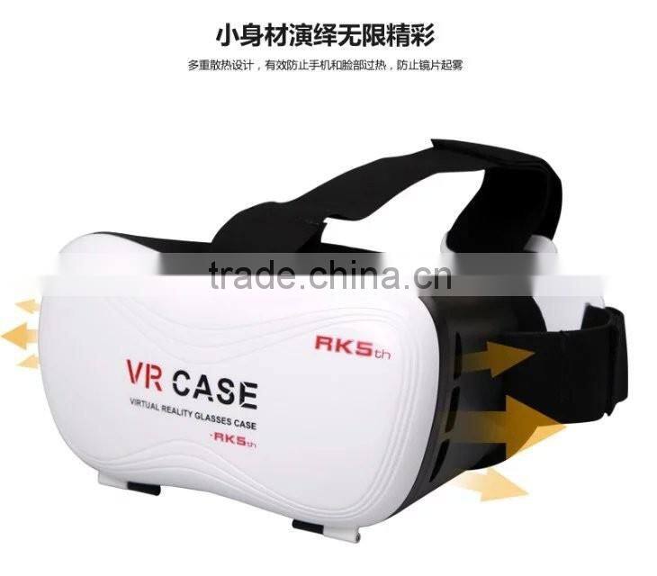 Fifth Generation3D VR Case Virtual Reality Glasses Fit for IOS, Android phones Series within 4.7~6.0 inches