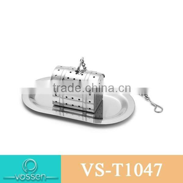 Gold plating tea pot shaped C tea infuser