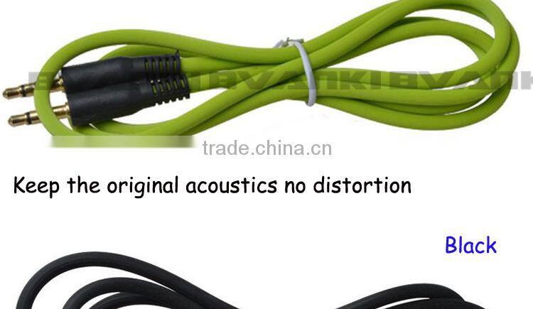 3.5mm Stereo Audio Cable - Step Down Design accommodates SmartPhones and MP3 cases 3.5mm M To M Audio Cable Cord Flat Stereo Cab