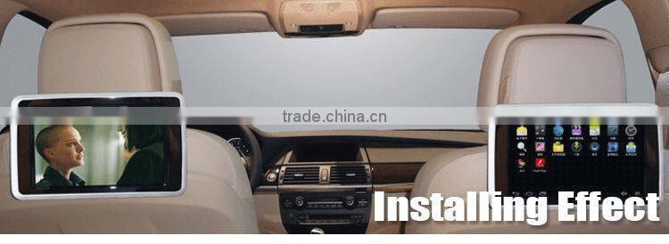 Vehicle touch headrest monitor for rear seat entertainment system