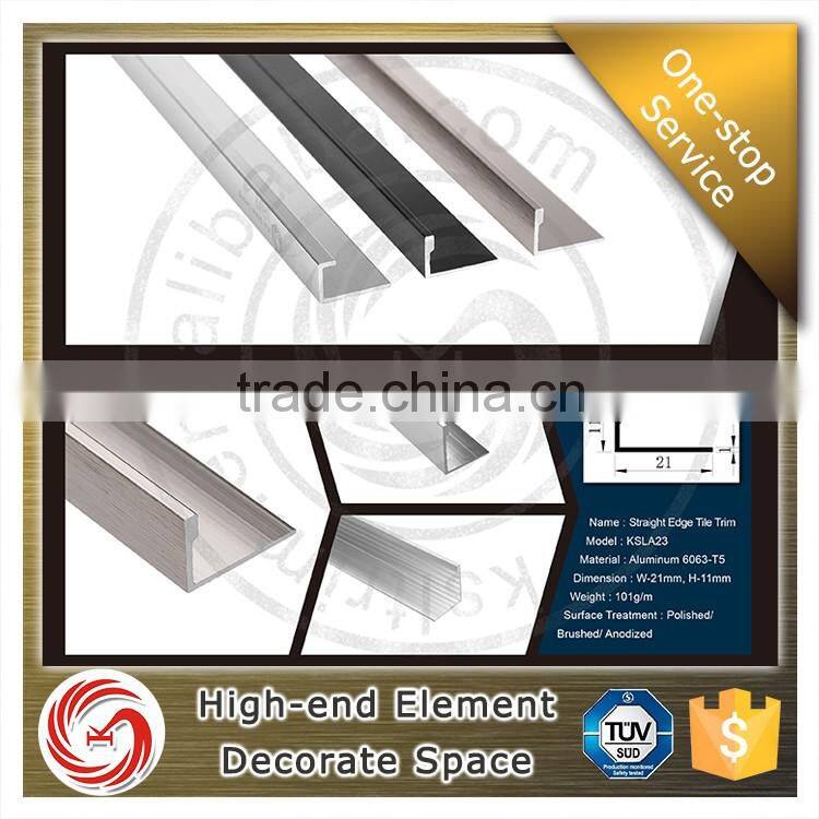 1.0mm thickness ceramic aluminum tile trim corners L shape tile trim