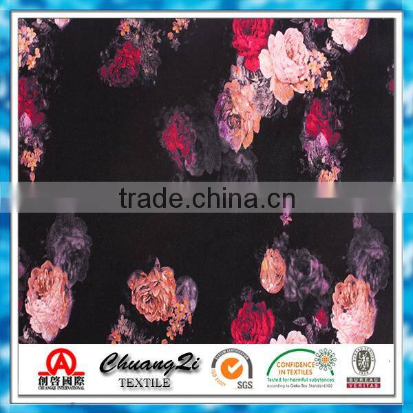 Factory direct custom print cotton sateen spandex fabric