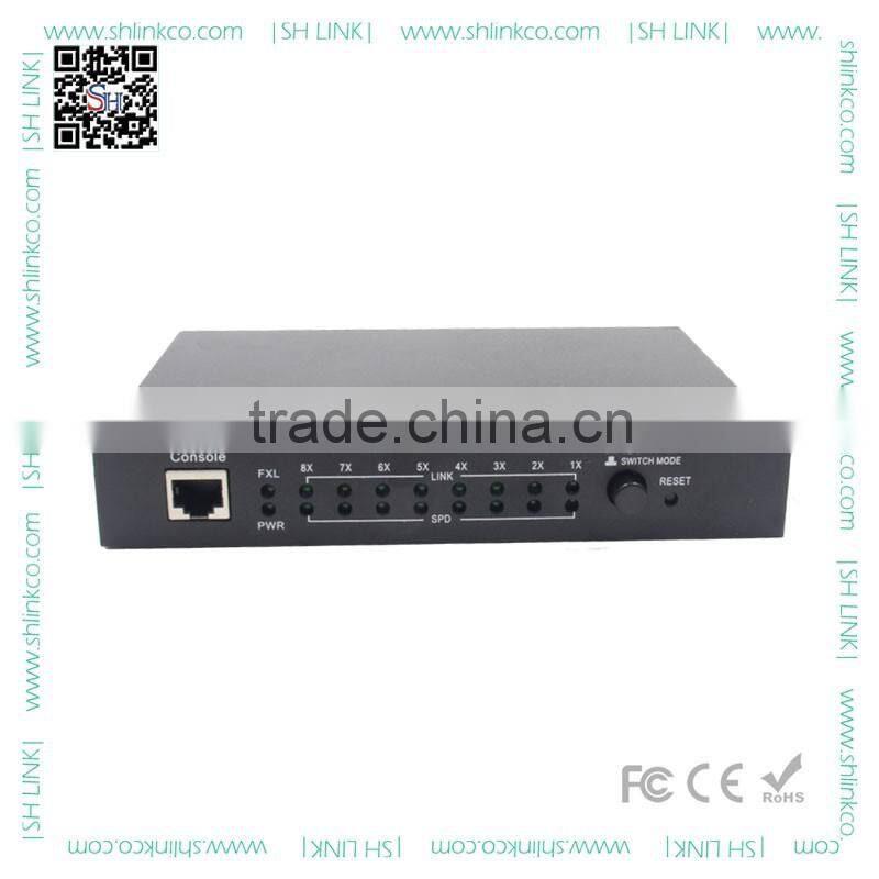 Customized nice quality 9 ports 10/100M fast ethernet switch 8 FE RJ45 1 sfp ports