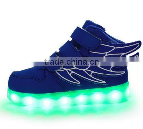 Children Kids Unisex LED Light Lace Up Luminous Sneaker Casual Shoes USB Sport