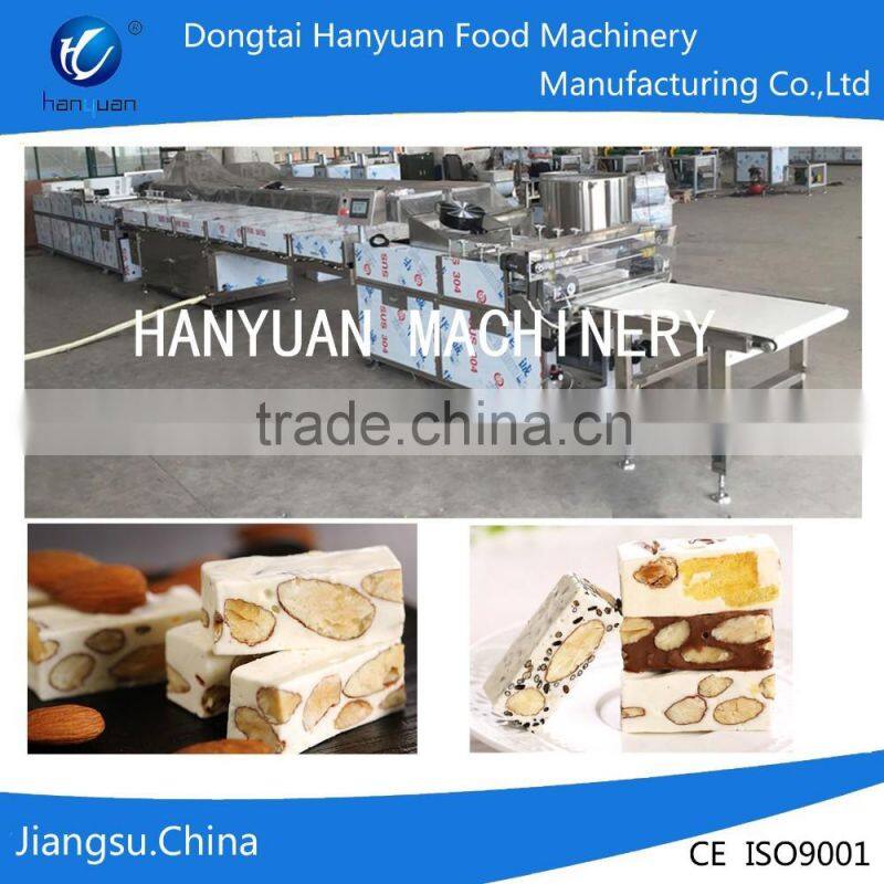 Nougat with nut production line, Nougat candy cutting machine,Nougat nuts forming machine