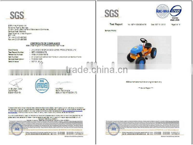 Plastic Kids Toys Ride On Car with Trailer 415