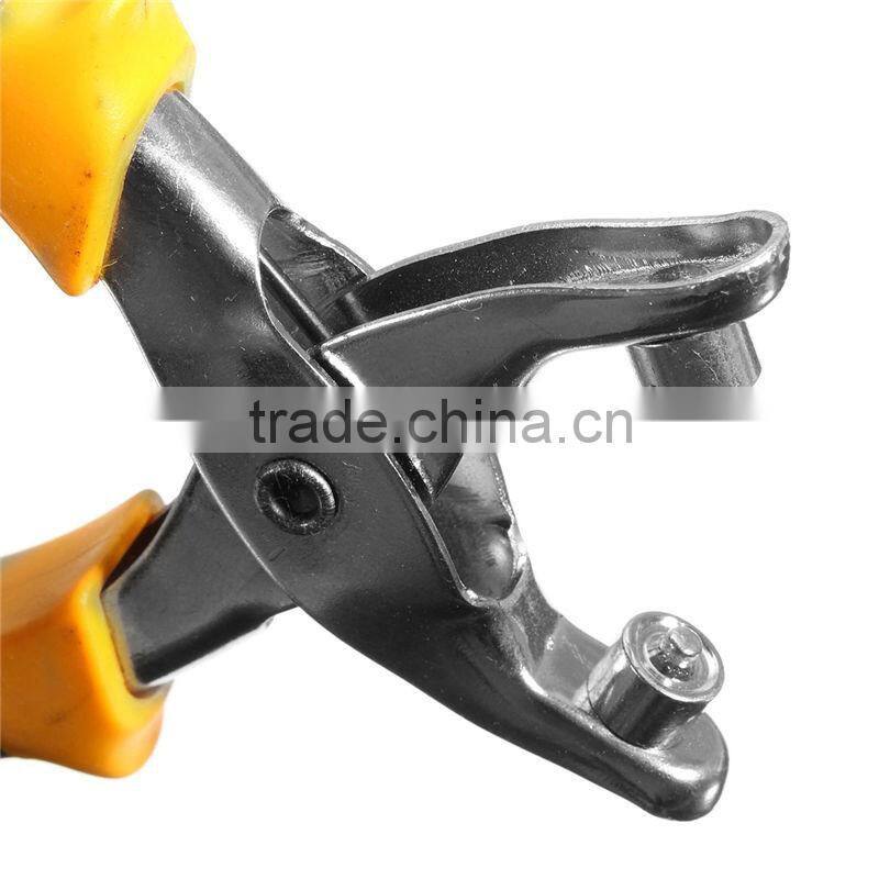 3pcs/set punch plier Duty Leather Hole Punch Hand Pliers Belt Holes Punches with 200pcs grommet setting tool kits AR-90