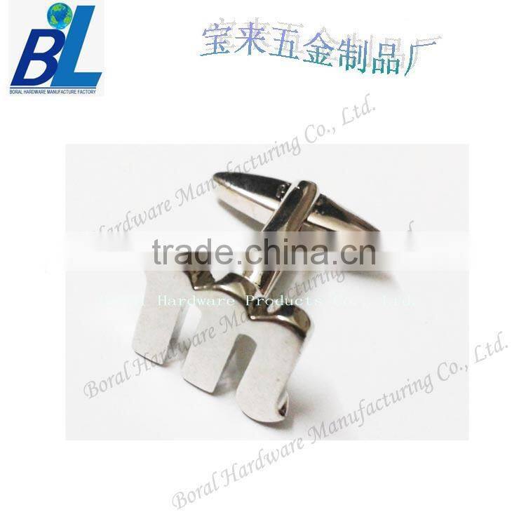 Square shape sticker with epoxy zinc alloy silver cufflinks
