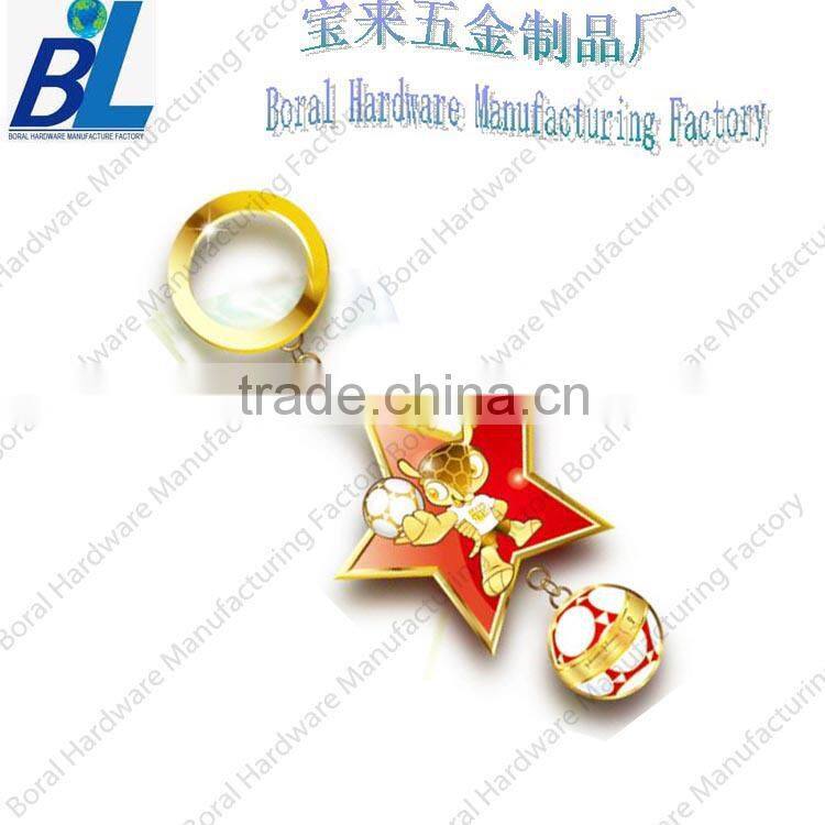 2014 Brasil world cup promotional customized metal key chain