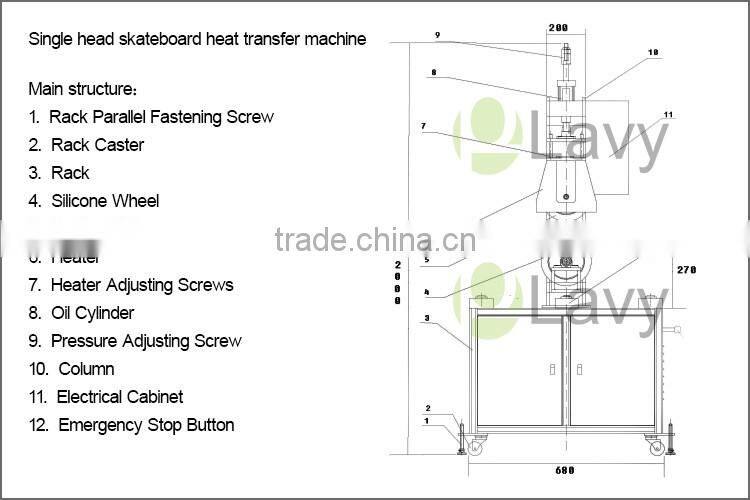 Maple wood skateboard color thermal transfer machine