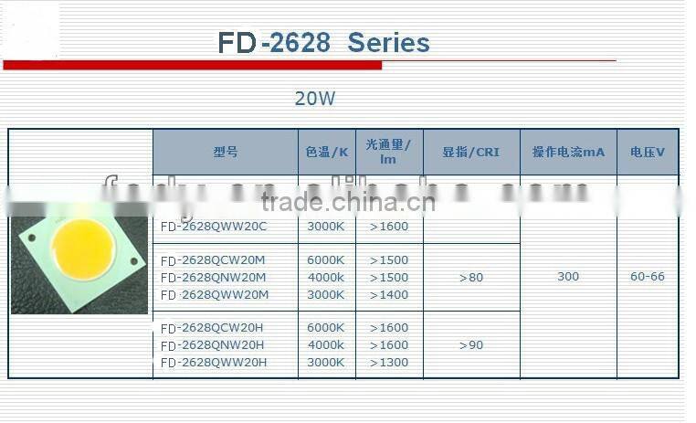 high quality round led cob 20w diode