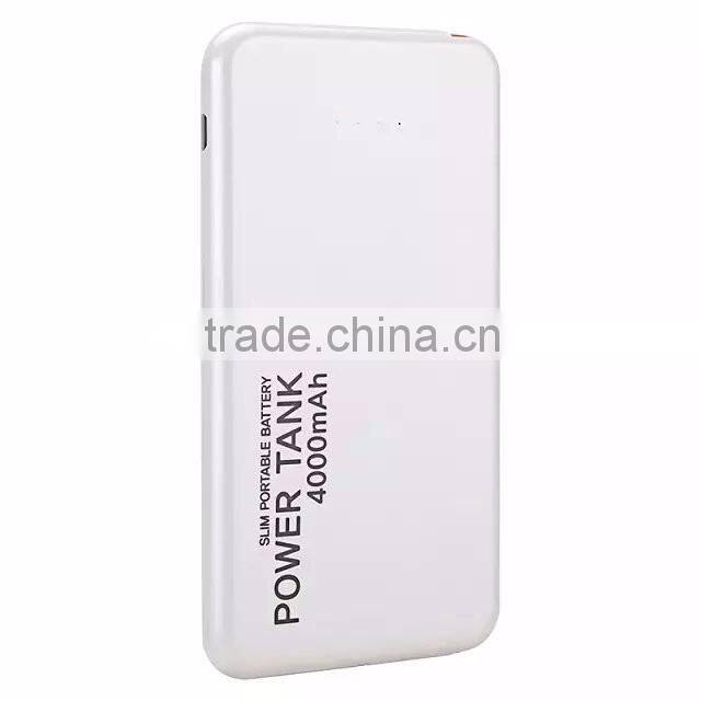 Factory price universal 4000mah portable charger power bank manufacturer flat power bank