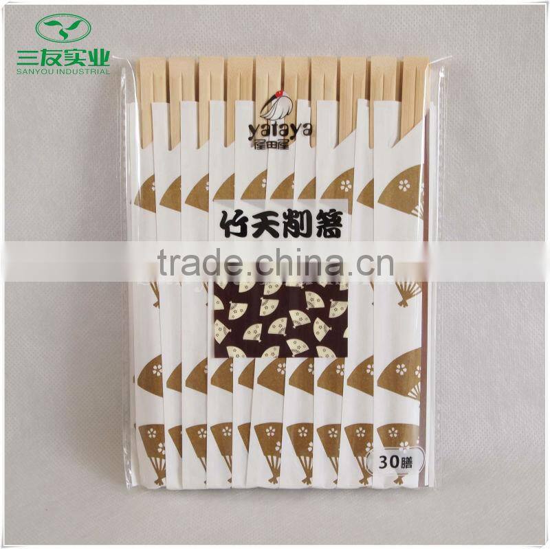 Paper Sleeve wrapped packing Disposable Bamboo Chopsticks