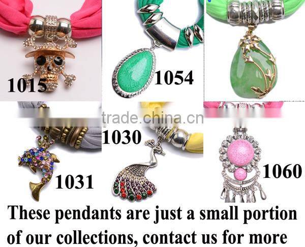 Multi color hand made rainbow color cross pendant jewelry scarf