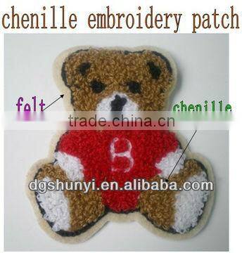 types of flowers applique colored dongguan embroidery