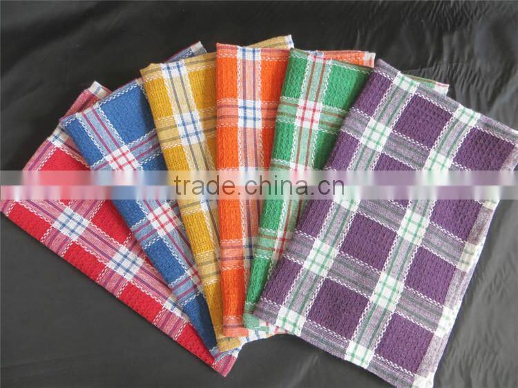 home textiles high quality kitchen cotton towel with check