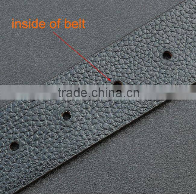 Cubic grid textured genuine cowhide leather mens western belts