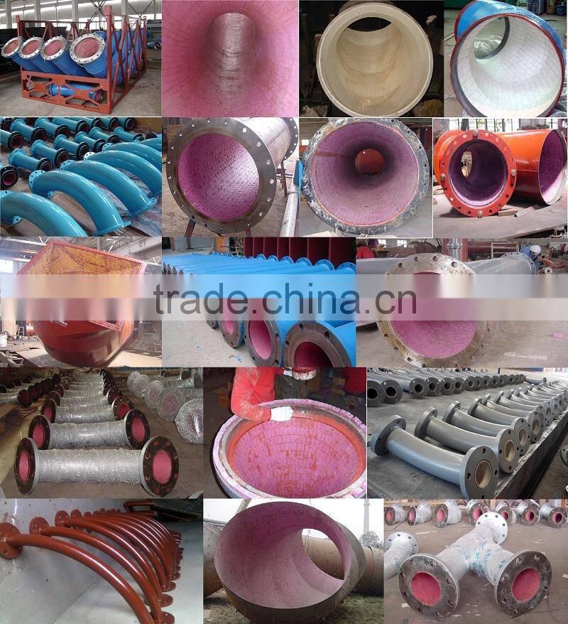 High alumina ceramic lined wear-resistant dust elbow