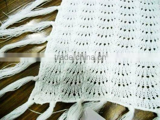 fashion lady acrylic knitted triangle shawl