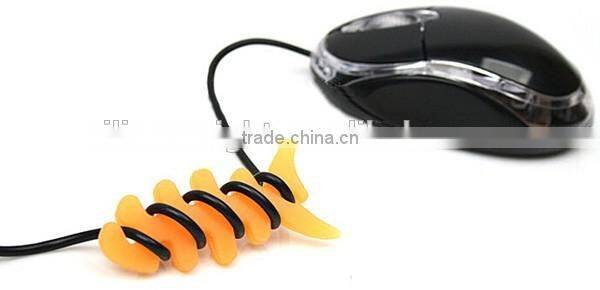 Fish bone earphone cord cable winder