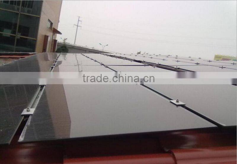Solar mid clamp for frameless panel