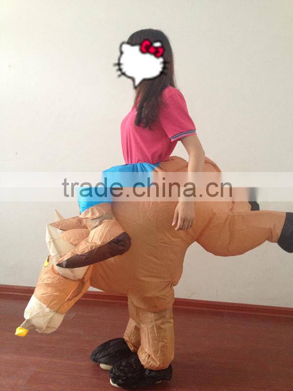 DJ-CO-110 INFLATABLE BULL RIDER ADULT FANCY DRESS COSTUME COWBOY NIGHT OUTFIT