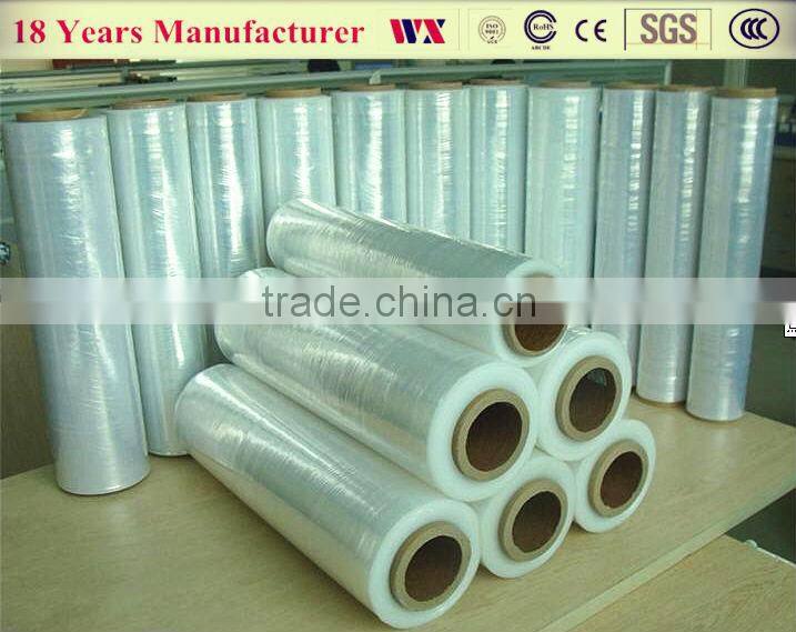 100% New Clear Virgin Raw Material Hand and Machine Grade LLDPE Stretch Film